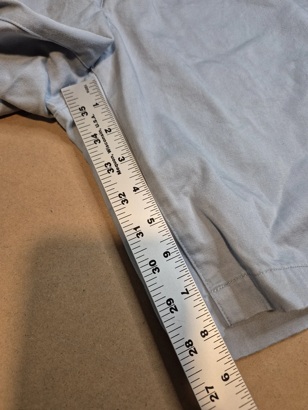 Criquet Light Blue Flat-Front Chino Shorts 4554